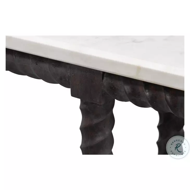 Barley Brown And White Marble Console Table
