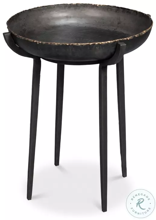 Beckham Black Round End Table