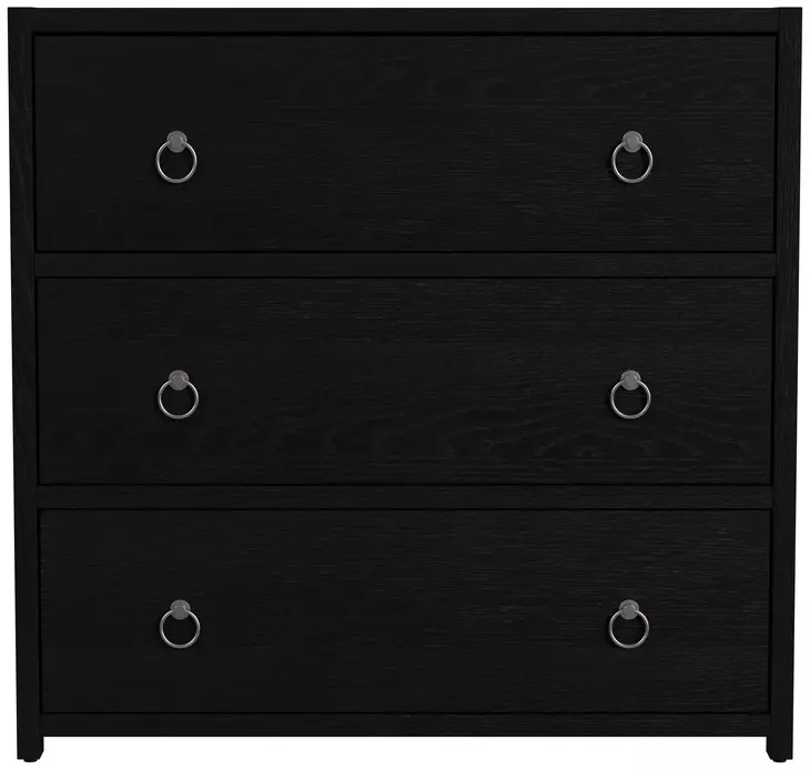 Lark Black 34" Rectangular 3 Drawer Dresser