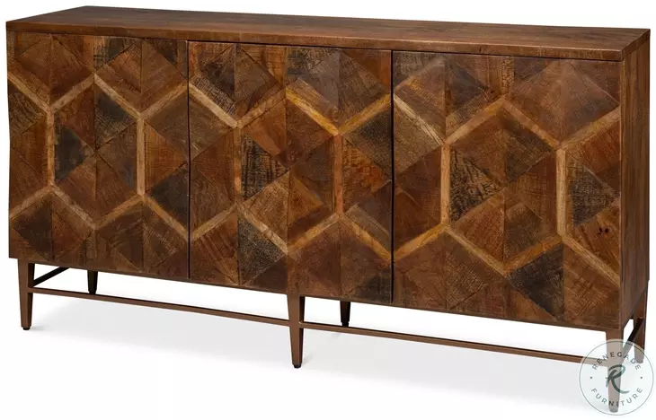 Geo Brown 3 Door Sideboard