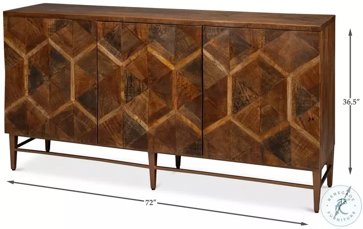 Geo Brown 3 Door Sideboard
