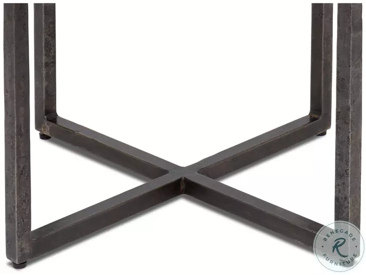 Erik Antique Nickel Side Table