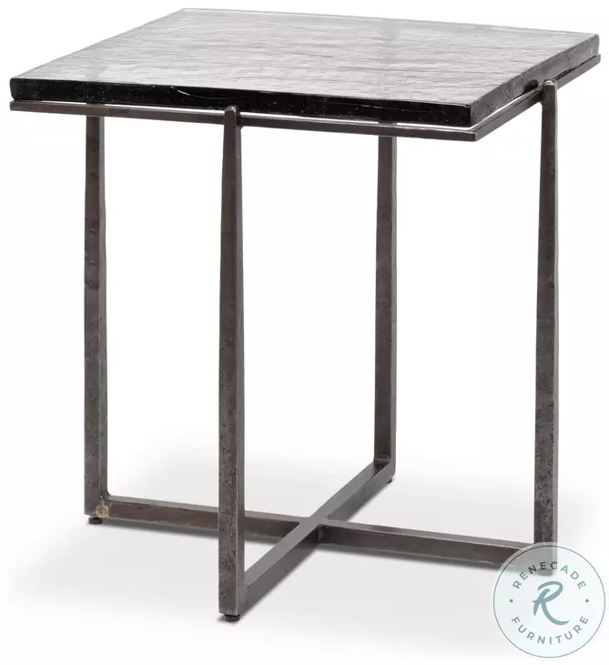 Erik Antique Nickel Side Table