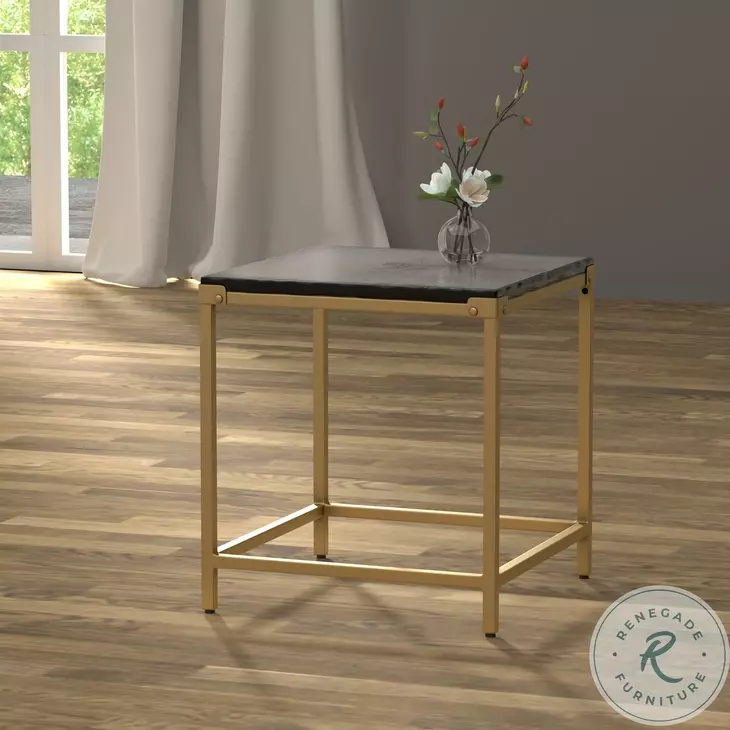 Christian Aged Brass Side Table