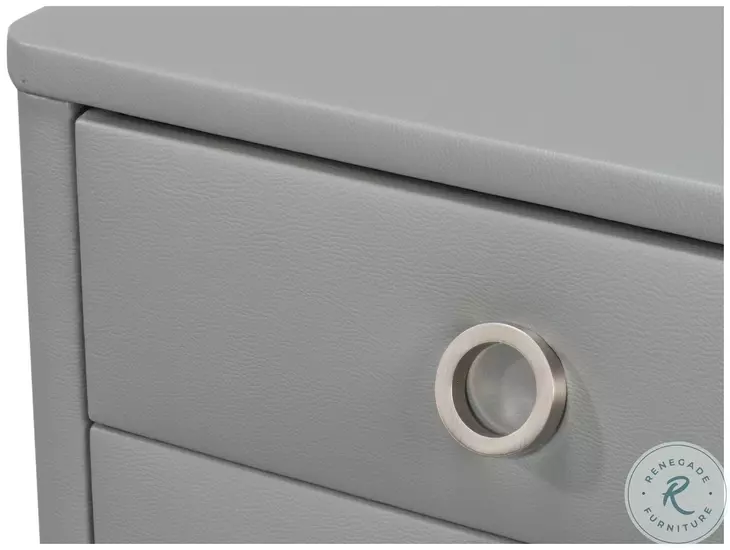 Avvolto Grey 3 Drawer Nightstand