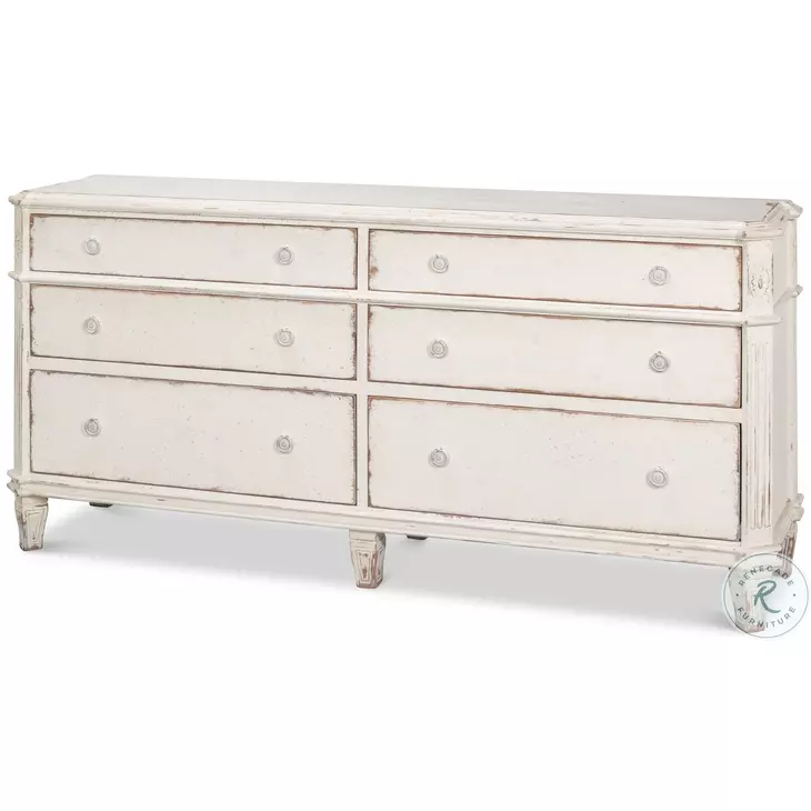 Dramond Antique White Wash Sideboard