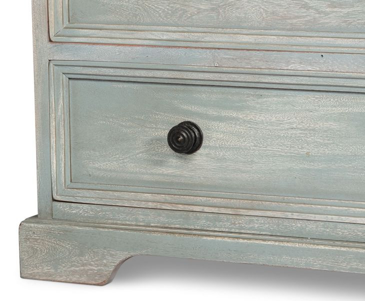 Frances Blue Gray 5 Drawers Chest