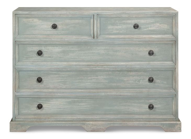 Frances Blue Gray 5 Drawers Chest