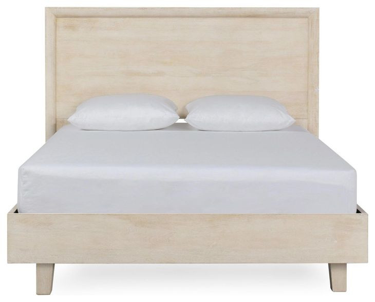 Reece Seashell White King Panel Bed