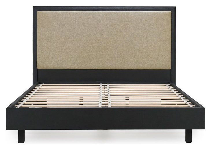 Sedona Black California King Upholstered Panel Bed