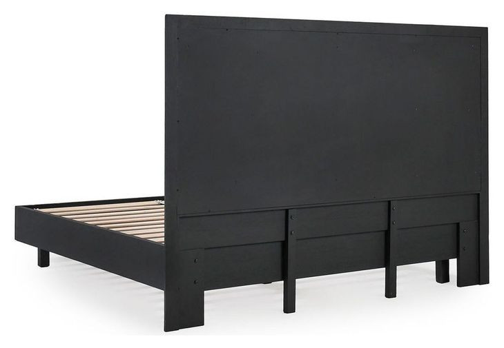Sedona Black California King Upholstered Panel Bed