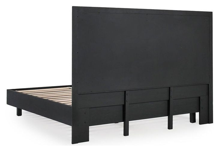 Sedona Black King Upholstered Panel Bed