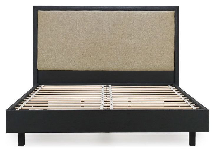 Sedona Black Queen Upholstered Panel Bed