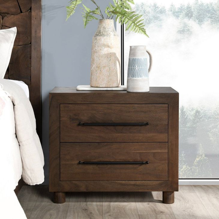 Jaxon Harvest Brown 2 Drawer Nightstand
