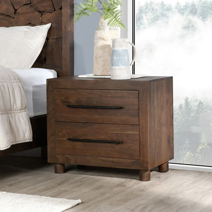 Jaxon Harvest Brown 2 Drawer Nightstand