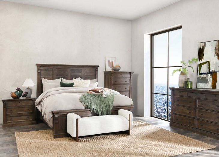 Adelaide Cocoa Brown California King Panel Bed