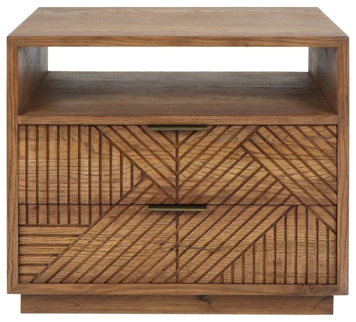 Santa Clara Caramel Brown 2 Drawer Nightstand