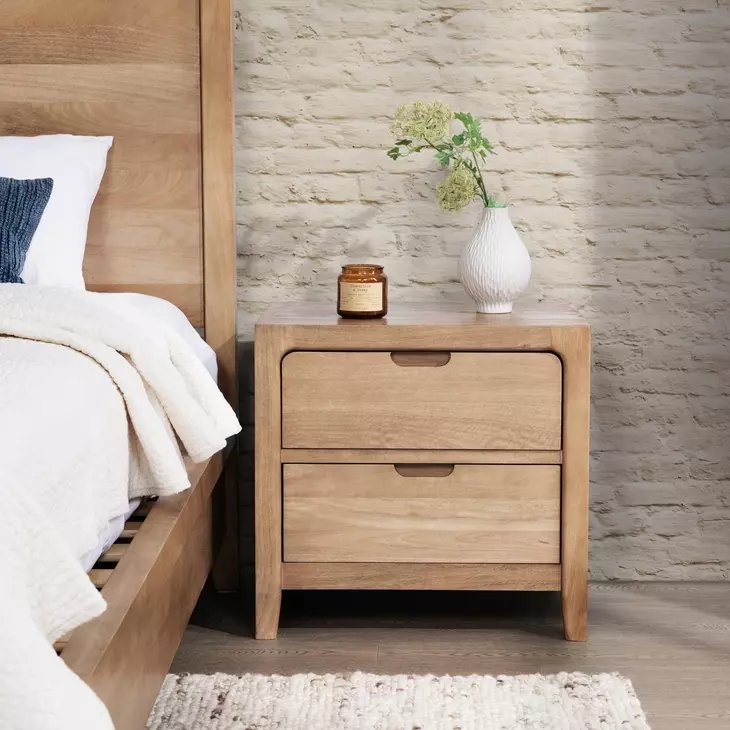 Laguna Natural Maple 2 Drawer Nightstand
