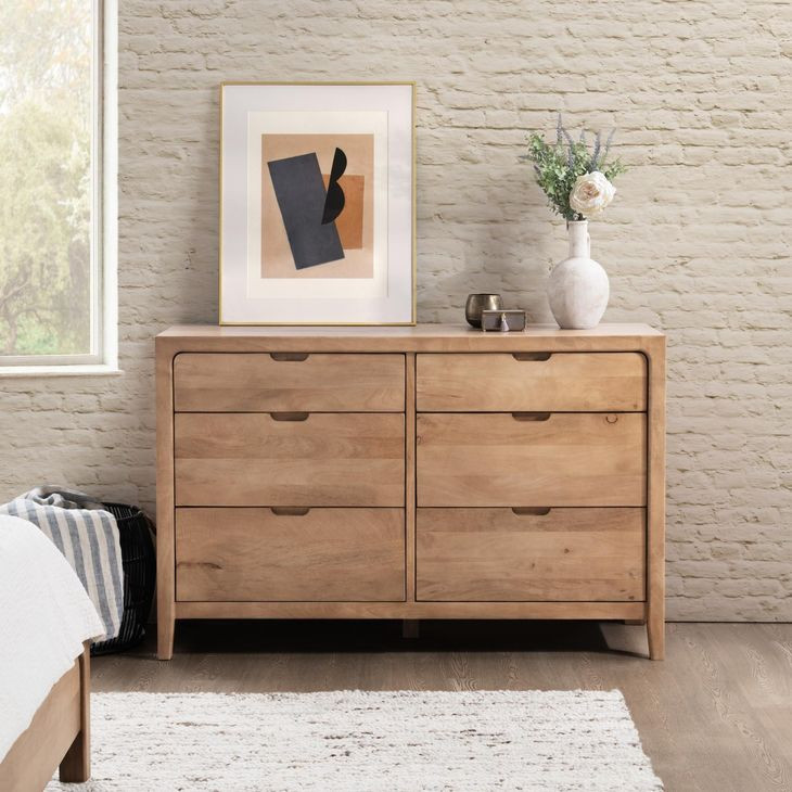 Laguna Natural Maple 6 Drawer Dresser