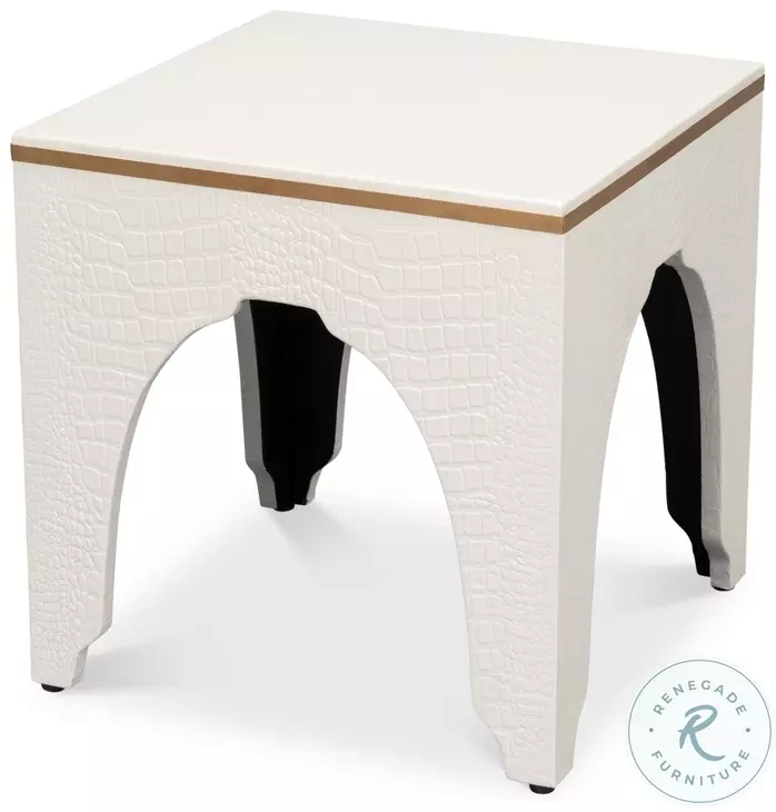 Croco Antique Pearl Stool