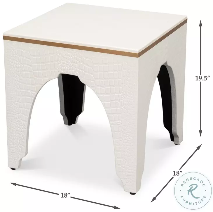 Croco Antique Pearl Stool