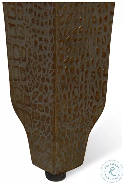 Croco Antique Green Stool