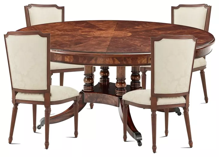 TA Originals Walnut Round Extendable Brook Street Supper Dining Room Set
