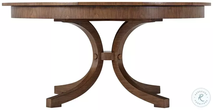 Avalon Country Brown Extendable 61" Round Dining Table