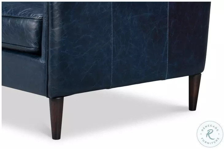 Alehandro Chateau Blue Leather Sofa
