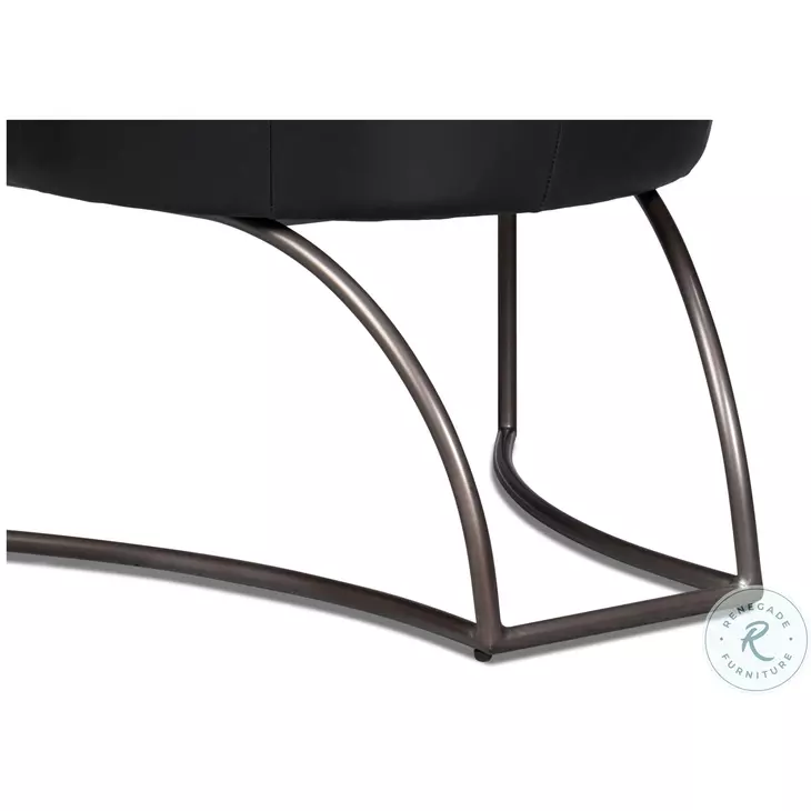 Nagel Onyx Black Leather Chair