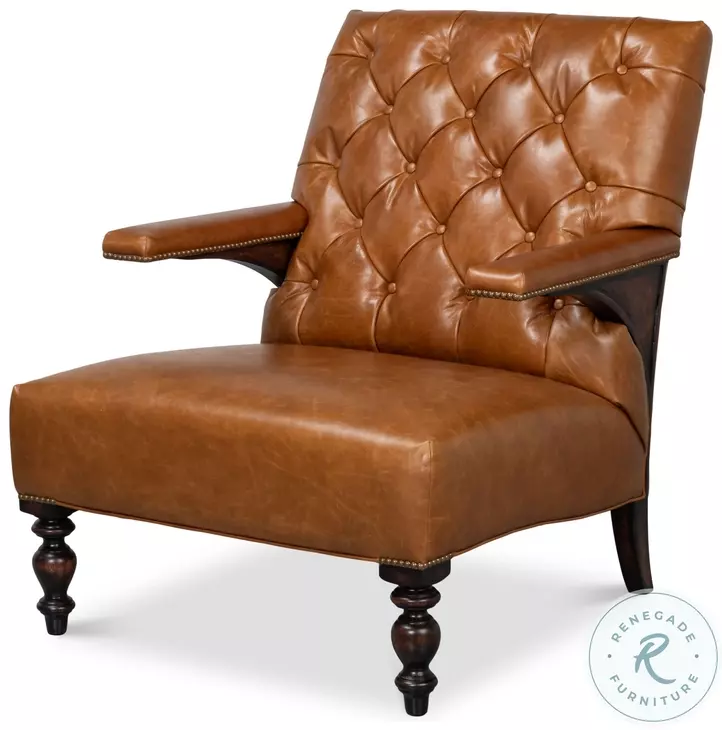 Dawson Cuba Brown Leather Chair