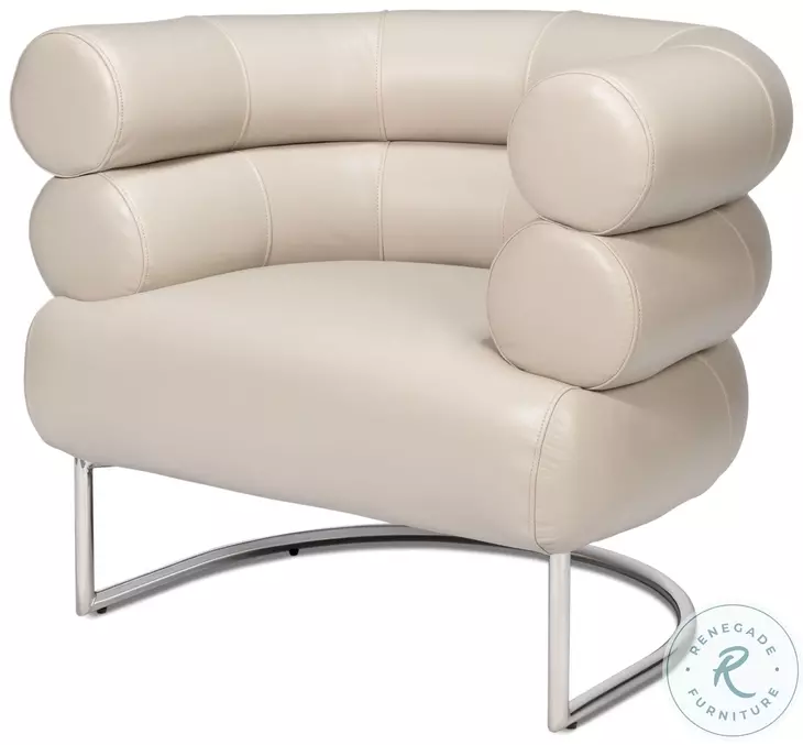 Rondo Crystal White Leather Chair
