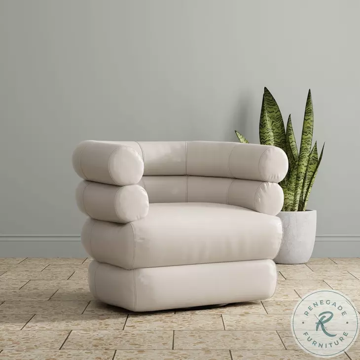 Rondo Crystal White Swivel Chair