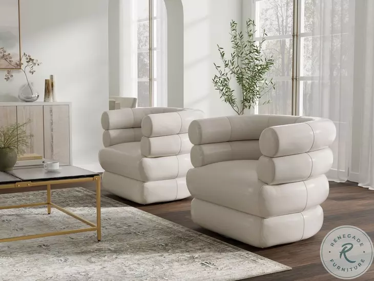 Rondo Crystal White Swivel Chair