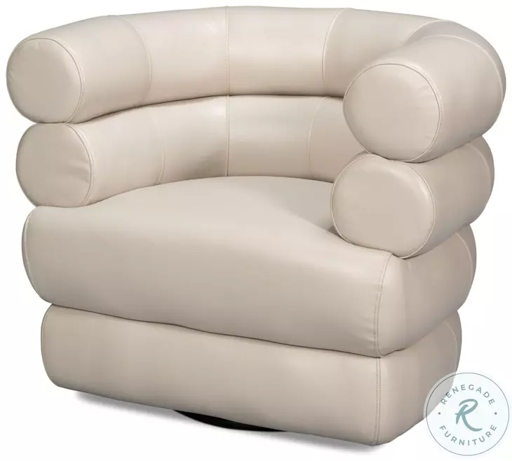 Rondo Crystal White Swivel Chair