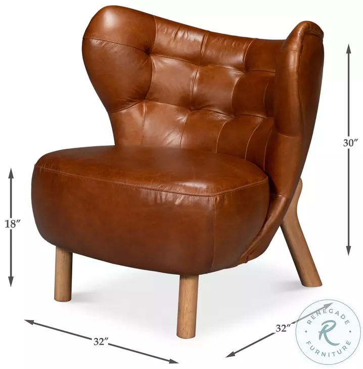 Diddy Havana Brown Leather Chair