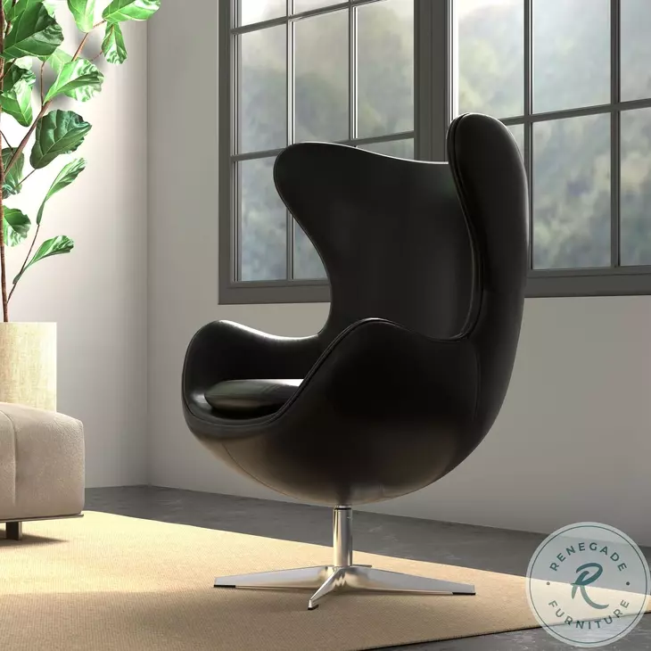 Jacobean Onyx Black Egg Chair
