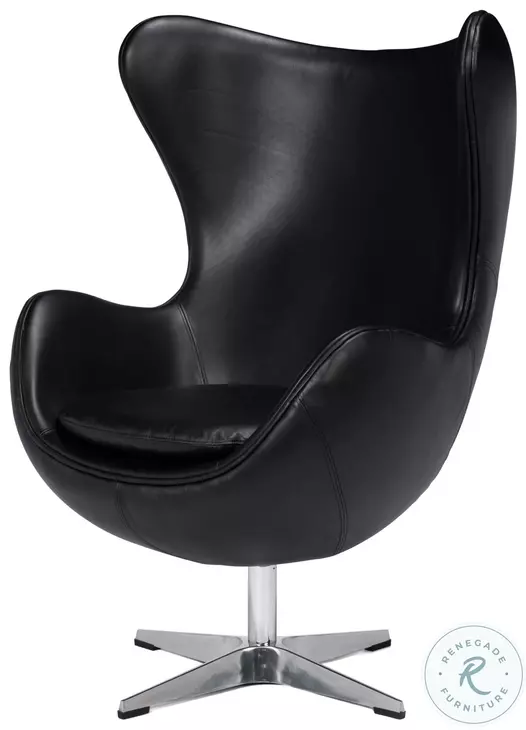 Jacobean Onyx Black Egg Chair