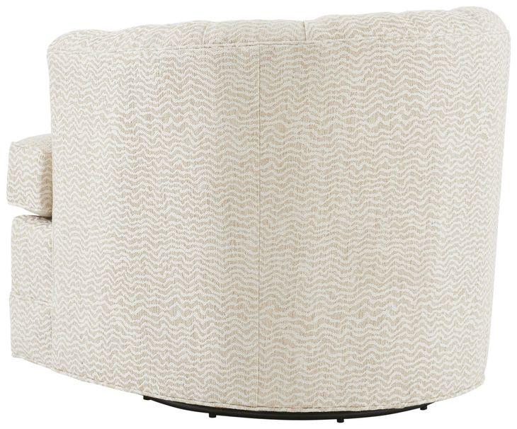 Cliffhaven Beige Fabric Upholstered Swivel Chair