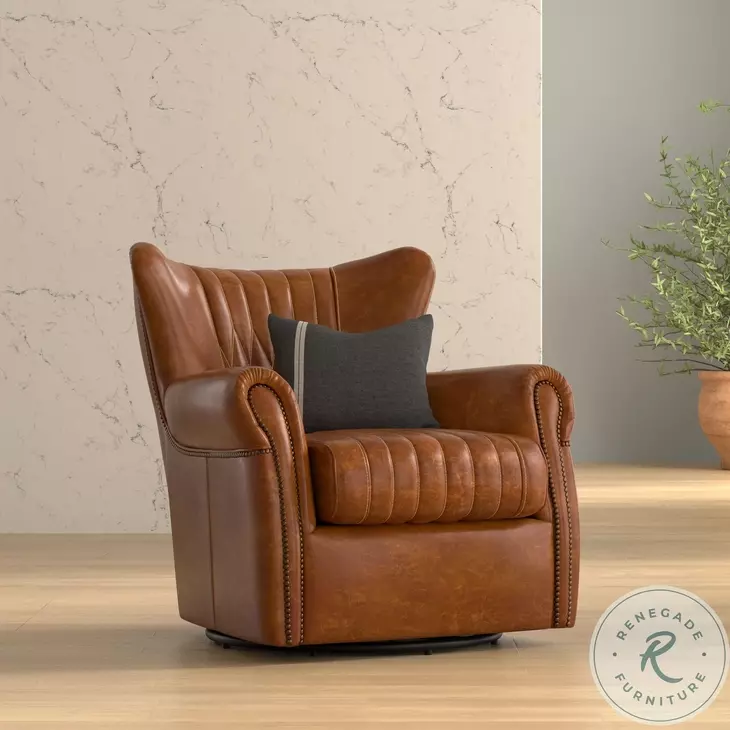 Bugatti Cuba Brown Swivel Chair