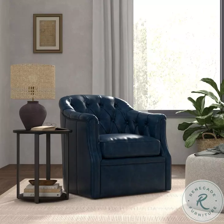 Coolidge Chateau Blue Swivel Chair