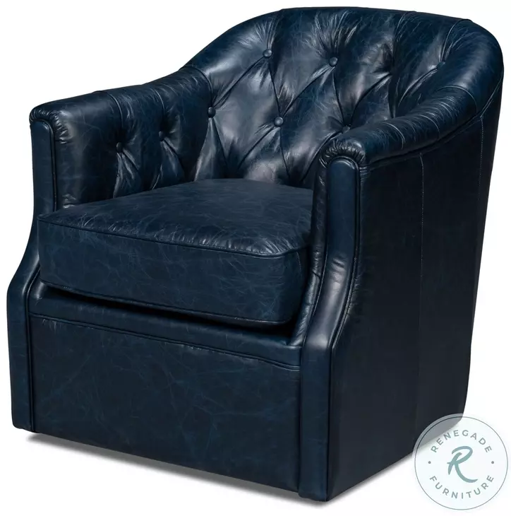 Coolidge Chateau Blue Swivel Chair