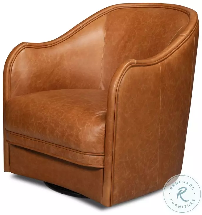 Braxton Columbia Brown Swivel Chair