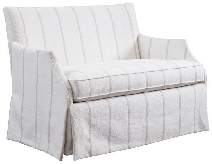 Agate White Upholstered 51" Settee