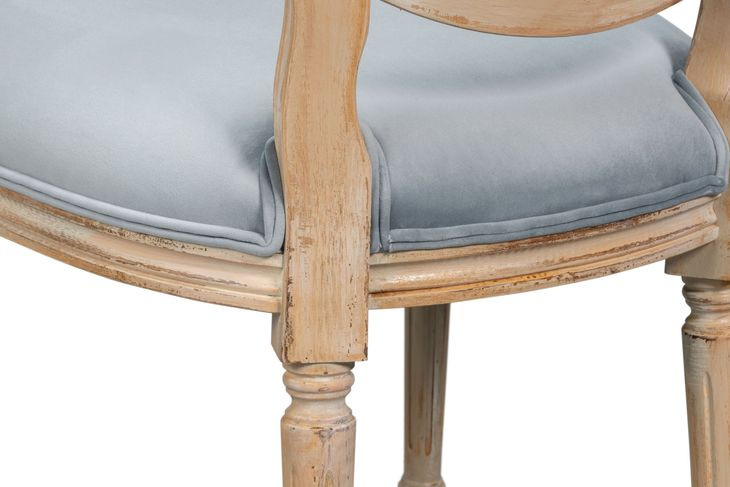 Hugo Light Blue Upholstered Side Chair Set of 2