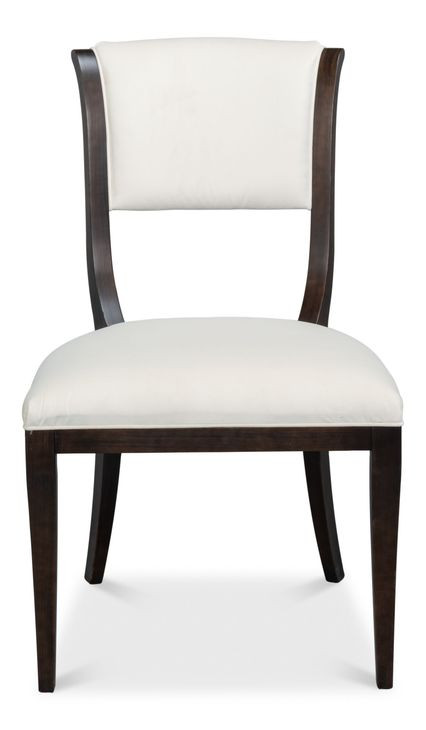 Trophy Taupe and Black Performance Fabric Upholstered Side Chair Set of 2