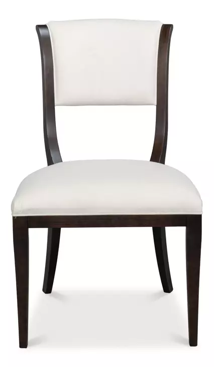 Trophy Taupe and Black Performance Fabric Upholstered Side Chair Set of 2