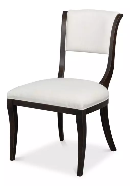 Trophy Taupe and Black Performance Fabric Upholstered Side Chair Set of 2