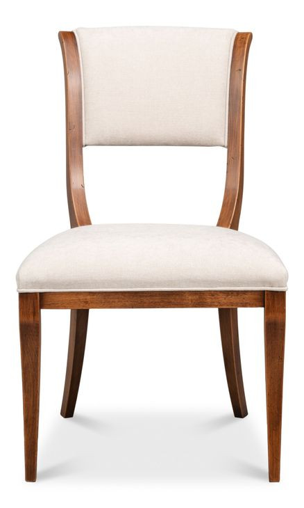 Trophy Elegant Taupe Performance Fabric Upholstered Side Chair Set of 2