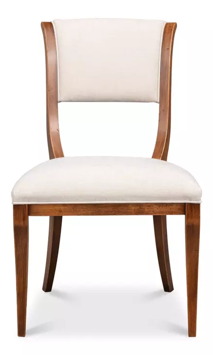 Trophy Elegant Taupe Performance Fabric Upholstered Side Chair Set of 2